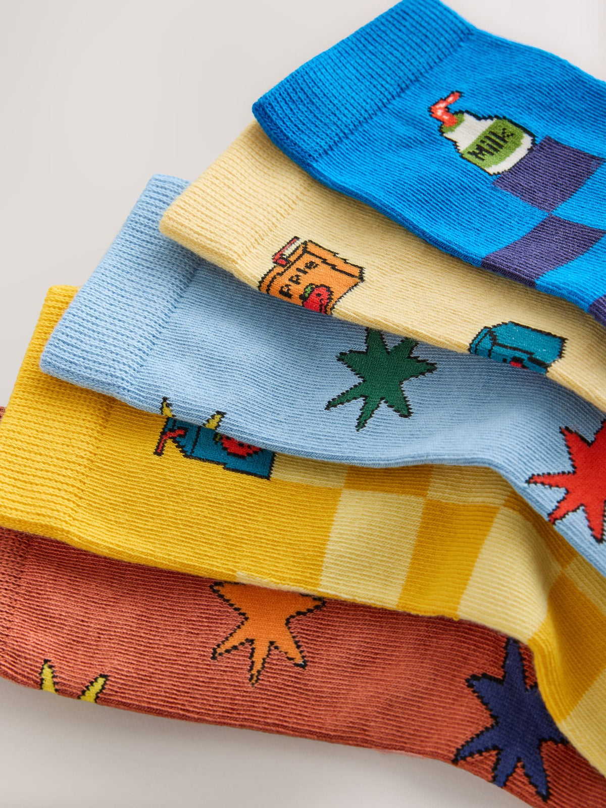 Multi Stars Graphic Socks 5 Pack - image 2