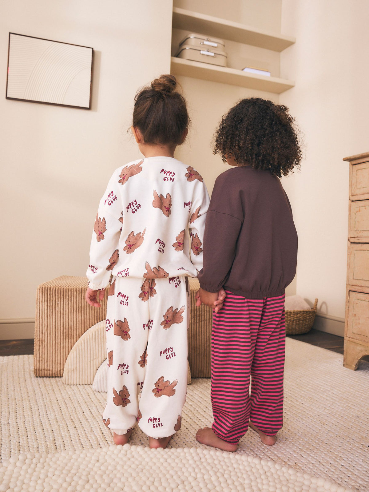 Brown/Cream Jogger Pyjamas 2 Pack (9mths-12yrs) - image 4