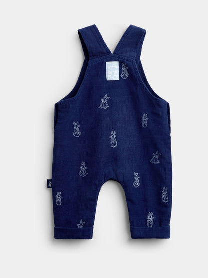 Dsiney Kidz - Jojo Maman Bébé Navy Blue Peter Rabbit™ Embroidered Dungaree & Bodysuit Set image 5