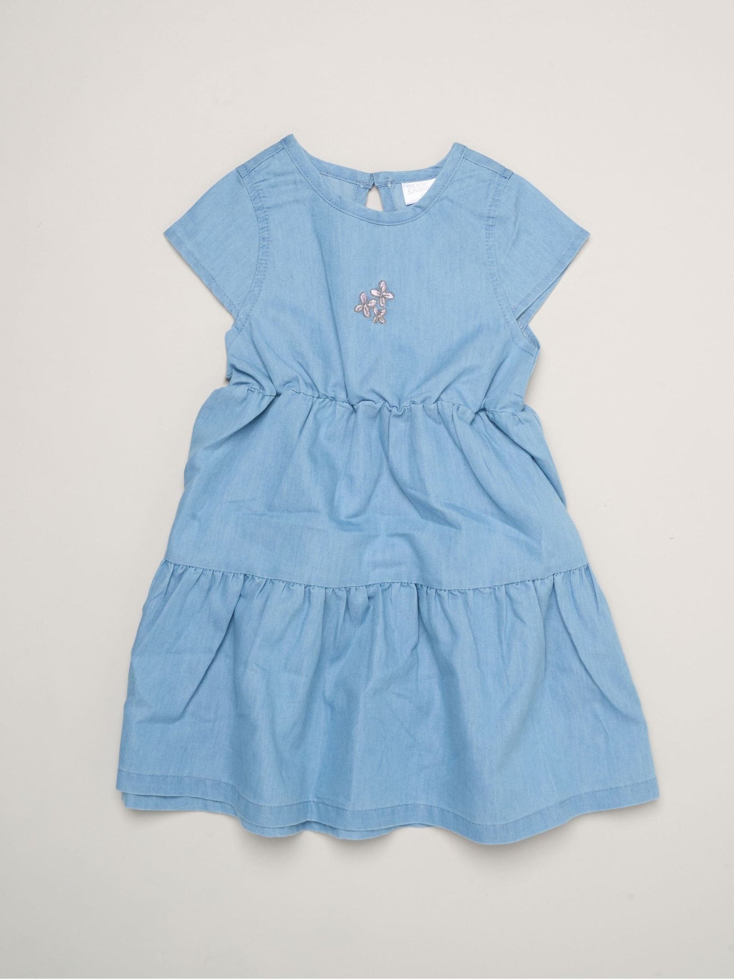 Miss Blue Floral Print And Chambray Dresses 2 Pack image 3