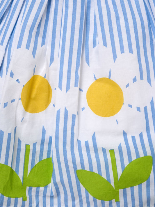 Dsiney Kidz - Miss Blue Daisy Print Striped Dress image 2