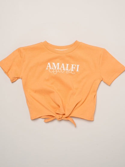 Miss Orange Amalfi Coast Printed T-Shirt And Linen Shorts image 3