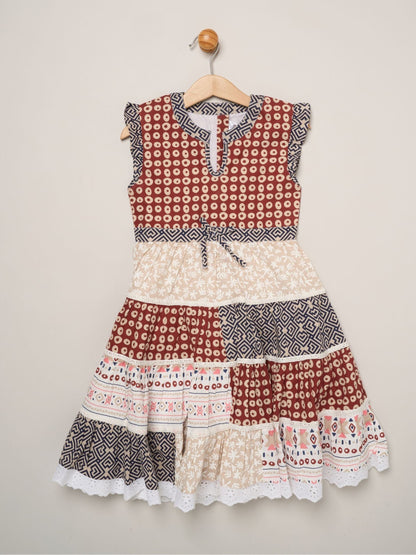 Dsiney Kidz - Miss White Aztec Patchwork Dress image 1