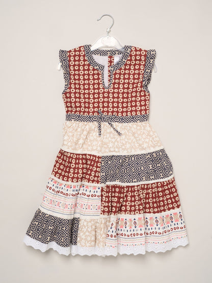 Dsiney Kidz - Miss White Aztec Patchwork Dress image 2