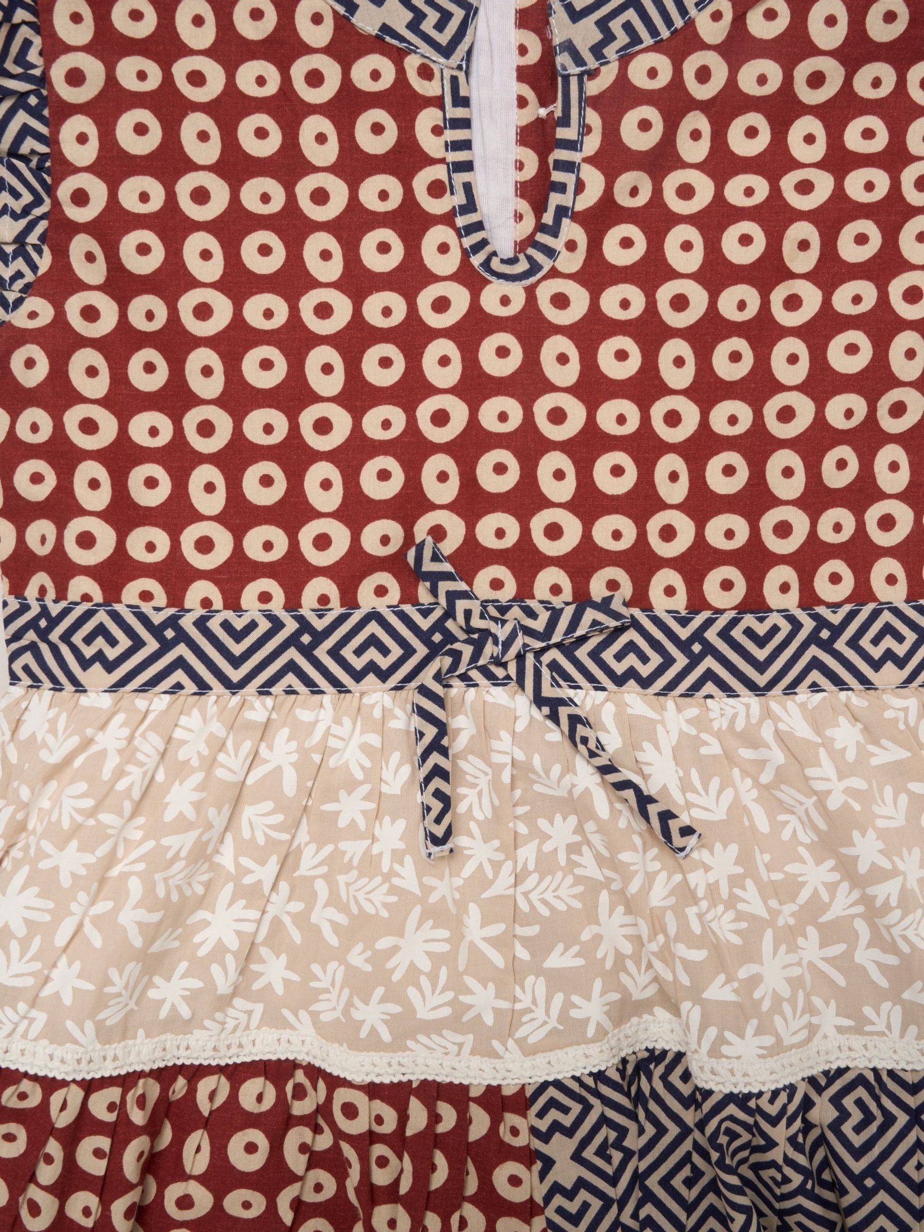 Dsiney Kidz - Miss White Aztec Patchwork Dress image 3
