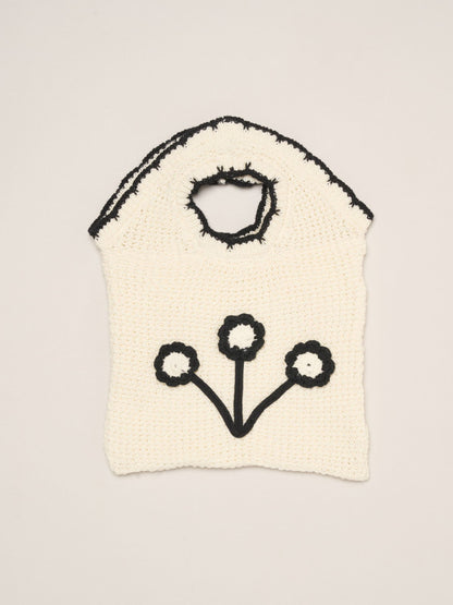 Miss White Retro Crochet Set With Vest Top, Shorts & Bag 3 Piece image 5