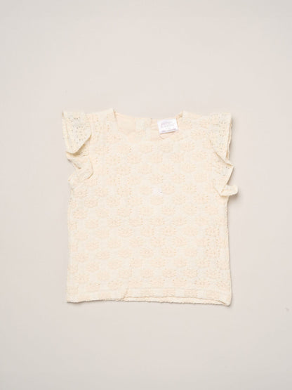Miss White Textured Top Shorts And Scrunchie Outfit Set image 3