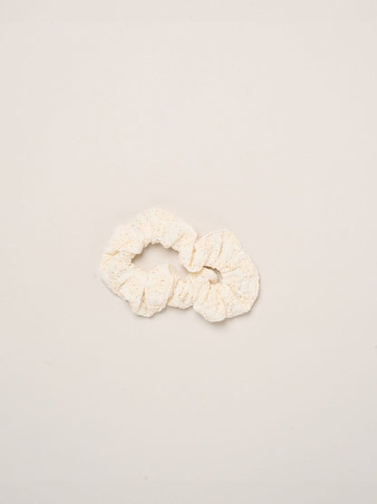 Miss White Textured Top Shorts And Scrunchie Outfit Set image 6