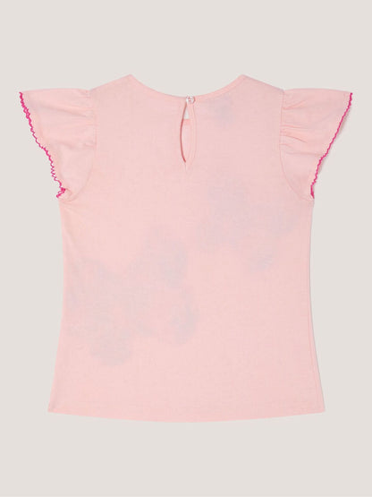 Monsoon Pink Butterfly Embroidered T-Shirt image 3
