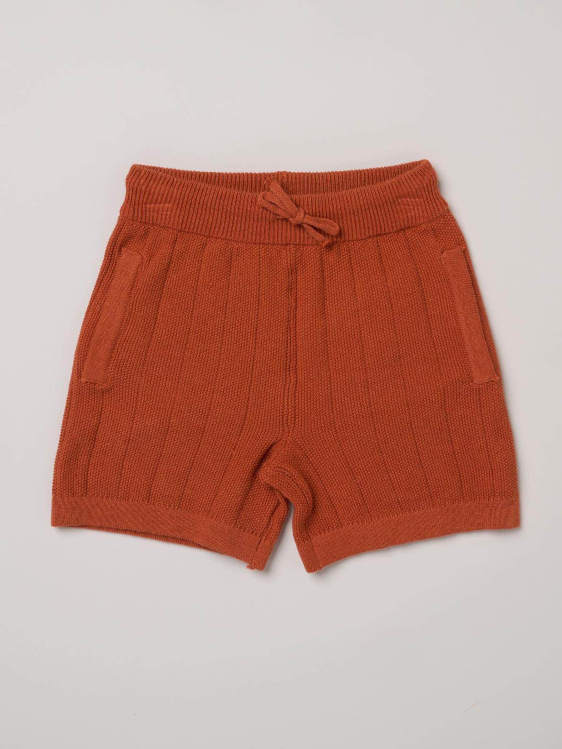 Little Gent Orange True Knit Resort Shirt And Shorts image 3