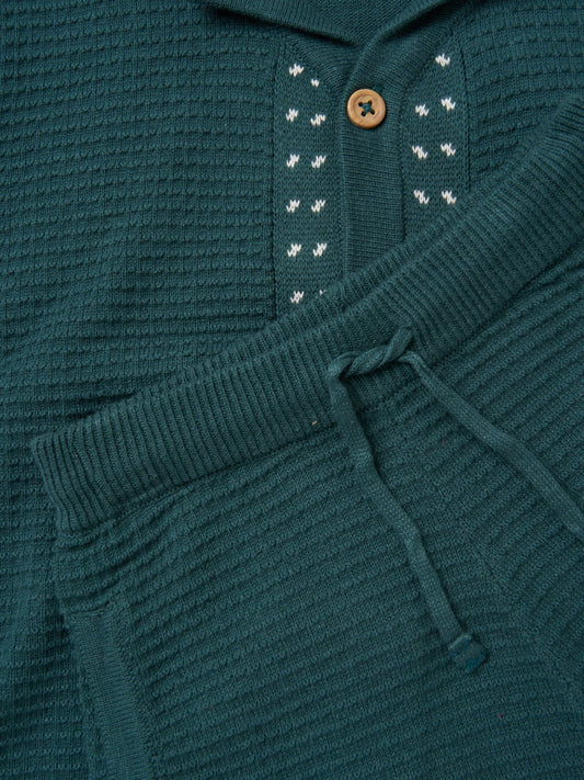 Little Gent Blue True Knit Resort Shirt And Shorts image 2