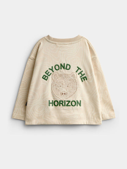 Dsiney Kidz - JoJo Maman Bébé Natural Bear Embroidered Back Graphic Top image 2