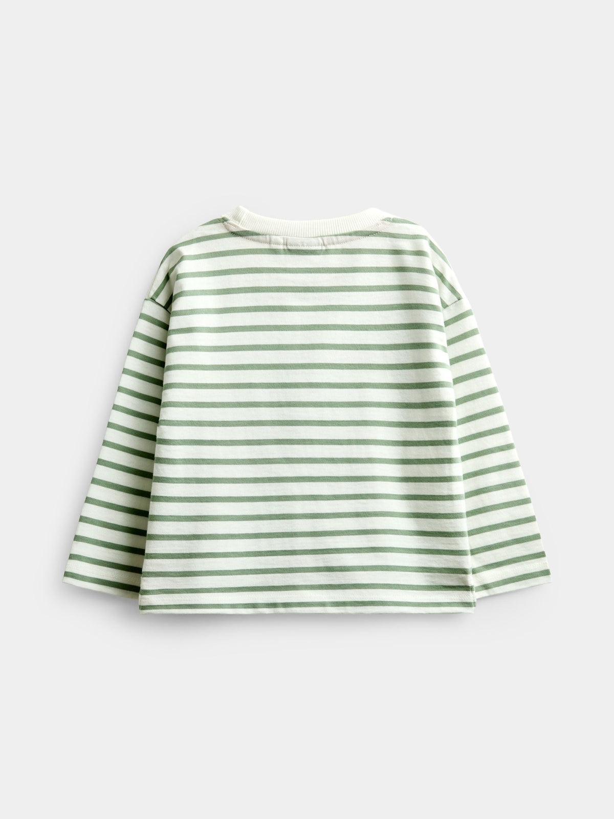 Dsiney Kidz - JoJo Maman Bébé Khaki Green Mountain Appliqué Stripe Top image 2