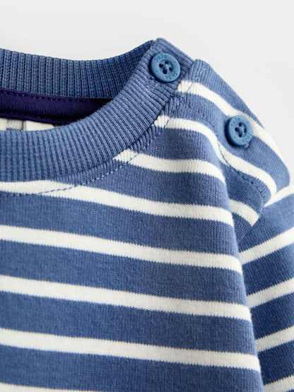 Dsiney Kidz - Jojo Maman Bébé Blue Stripe Long Sleeve Top image 3