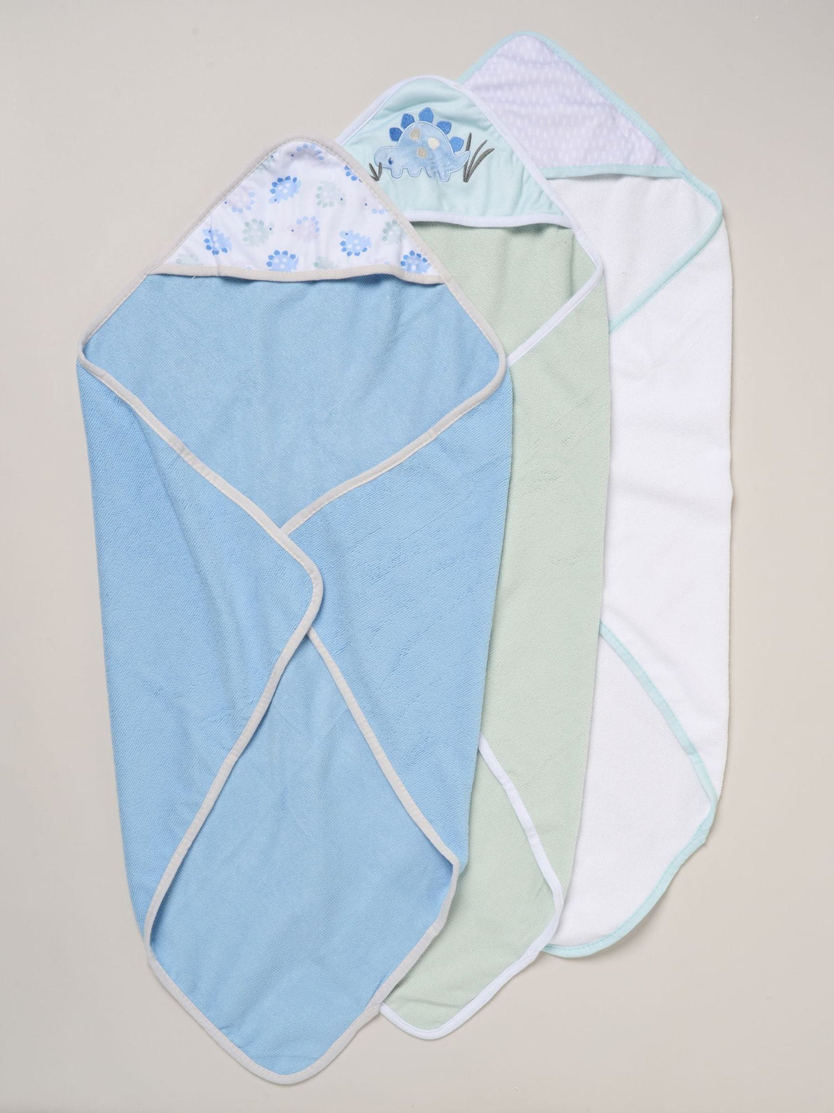 Rock-A-Bye Baby Boutique Green Hooded Towels And Wash Cloth Set 3 Pack - image 1