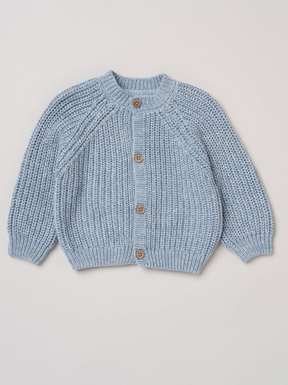 Dsiney Kidz - Rock-A-Bye Baby Boutique Light Blue Text Embroidered Knitted Cardigan image 2