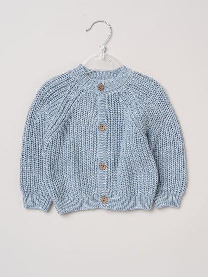 Dsiney Kidz - Rock-A-Bye Baby Boutique Light Blue Text Embroidered Knitted Cardigan image 3