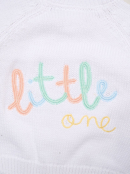 Rock-A-Bye Baby Boutique White Embroidered Knitted Cardigan - image 3
