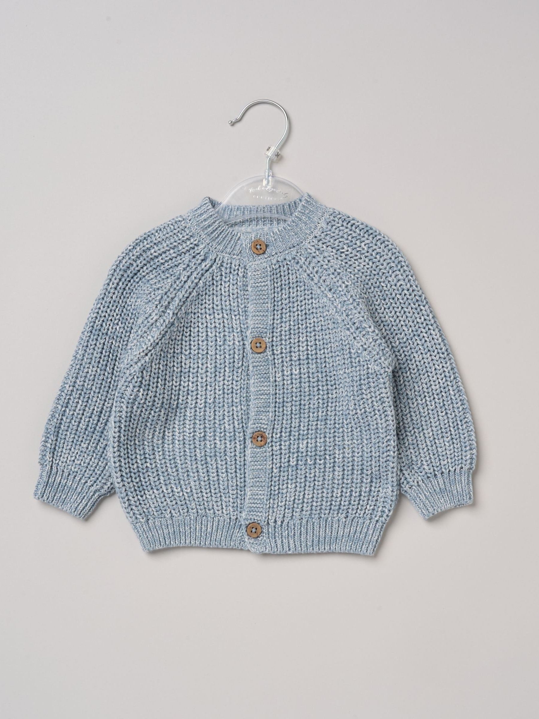Dsiney Kidz - Rock-A-Bye Baby Boutique Blue Text Embroidered Knitted Cardigan image 2