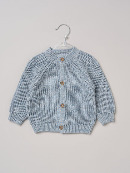 Dsiney Kidz - Rock-A-Bye Baby Boutique Blue Text Embroidered Knitted Cardigan image 2