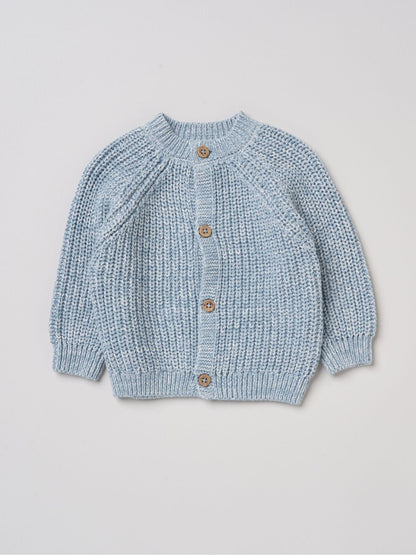 Dsiney Kidz - Rock-A-Bye Baby Boutique Blue Text Embroidered Knitted Cardigan image 3