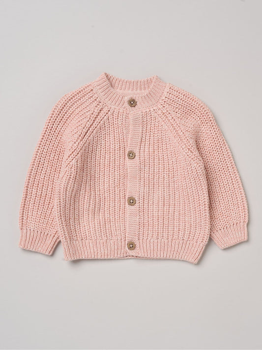 Dsiney Kidz - Rock-A-Bye Baby Boutique Pink Text Embroidered Knitted Cardigan image 2