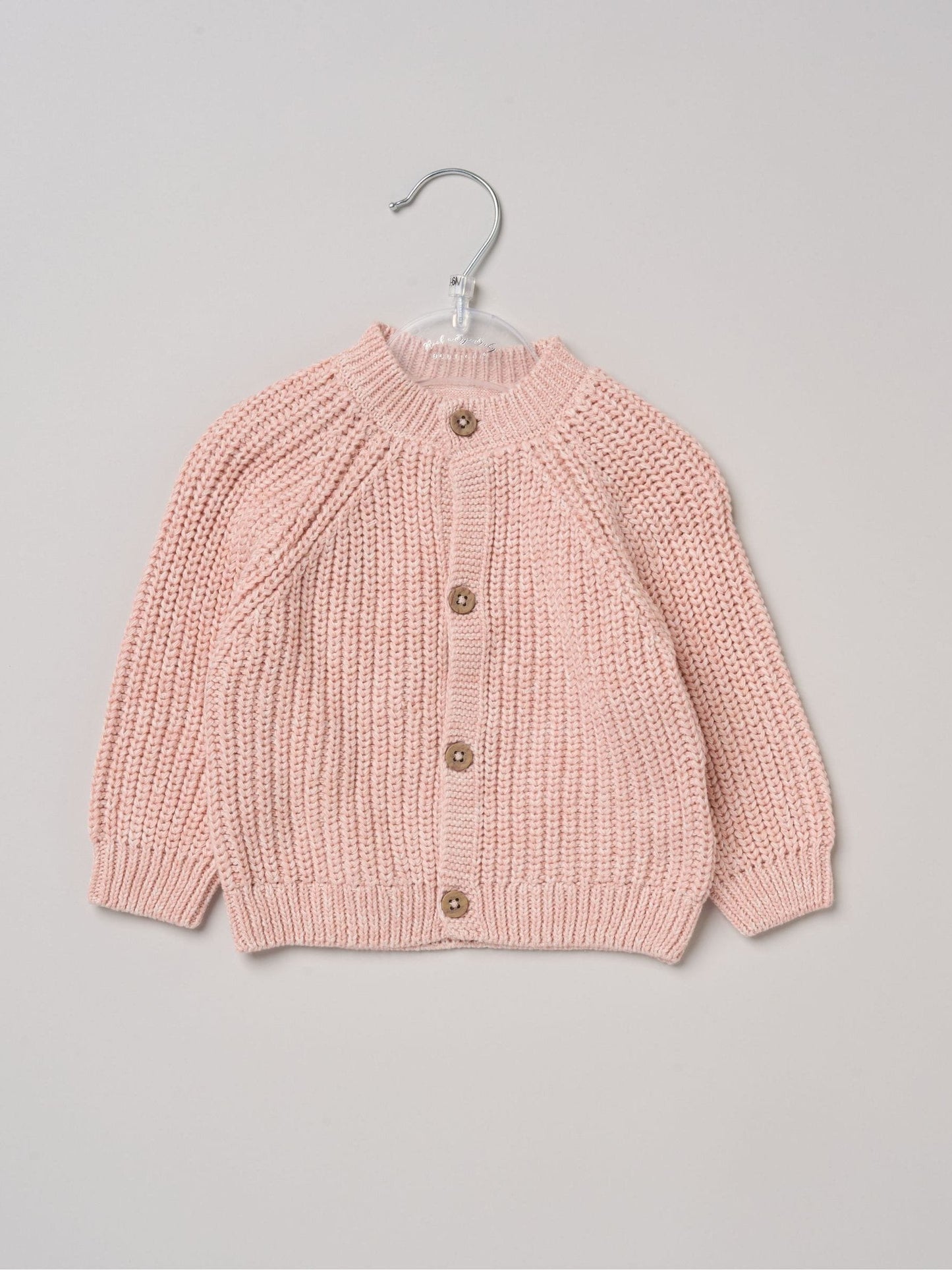 Dsiney Kidz - Rock-A-Bye Baby Boutique Pink Text Embroidered Knitted Cardigan image 3