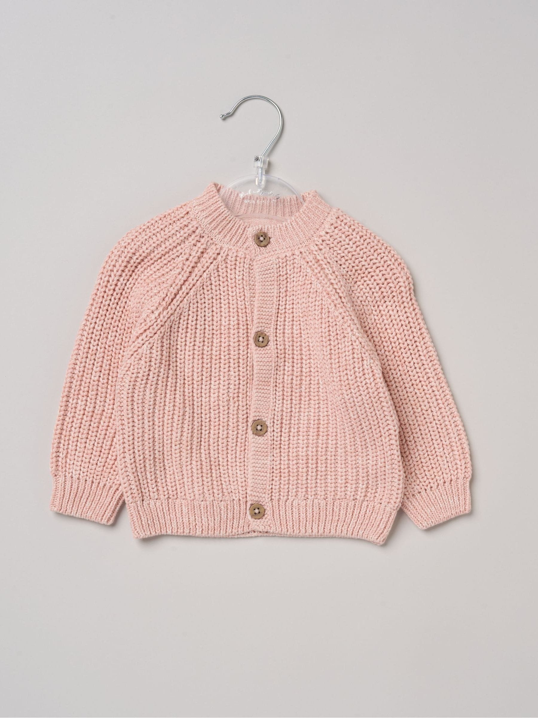 Dsiney Kidz - Rock-A-Bye Baby Boutique Pink Text Embroidered Knitted Cardigan image 3