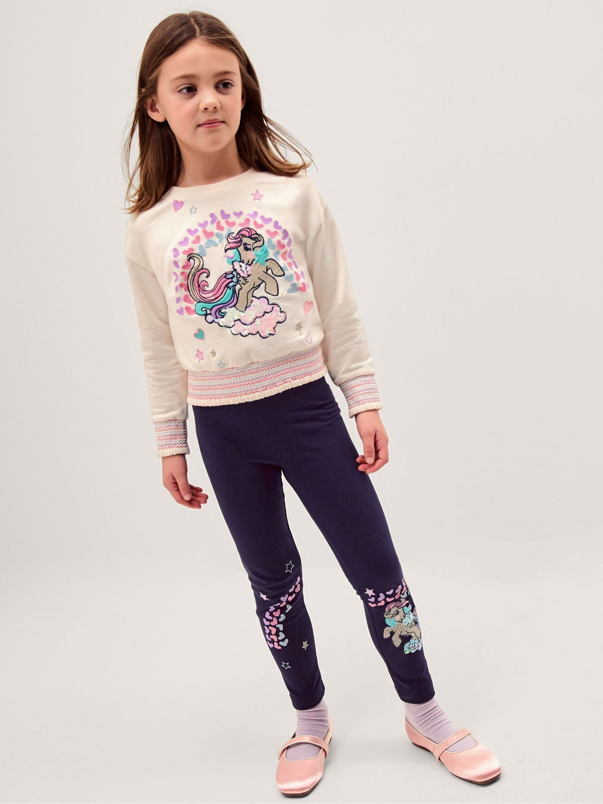 Monsoon Blue My Little Pony Embroidered Leggings image 2