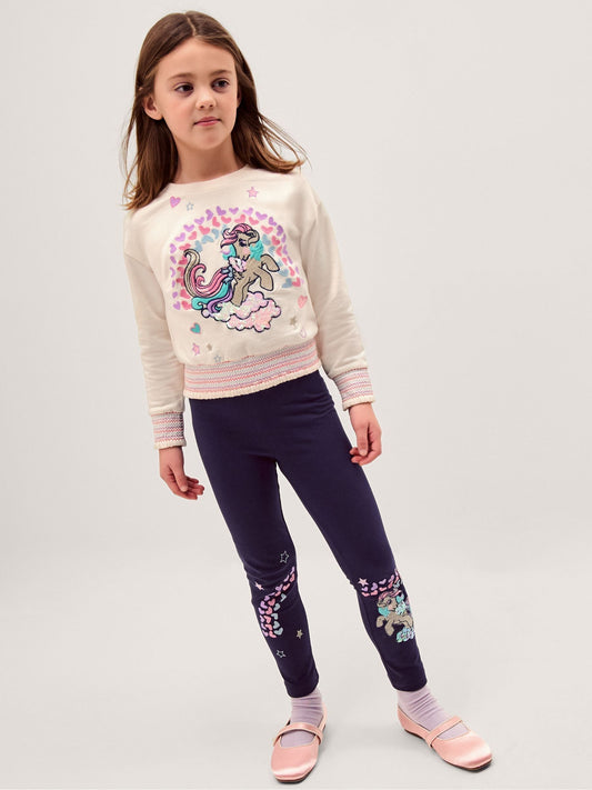 Monsoon Blue My Little Pony Embroidered Leggings image 2