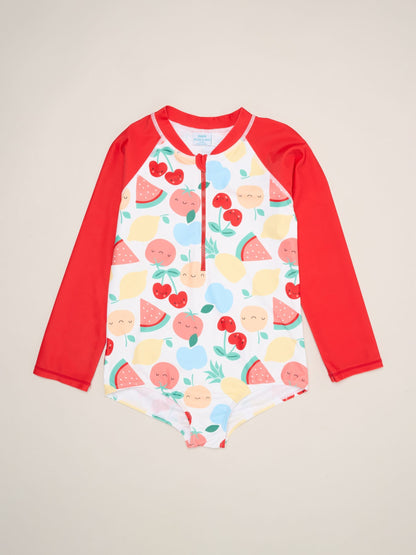 Miss Red Fruit Rash Suit With Hat image 4