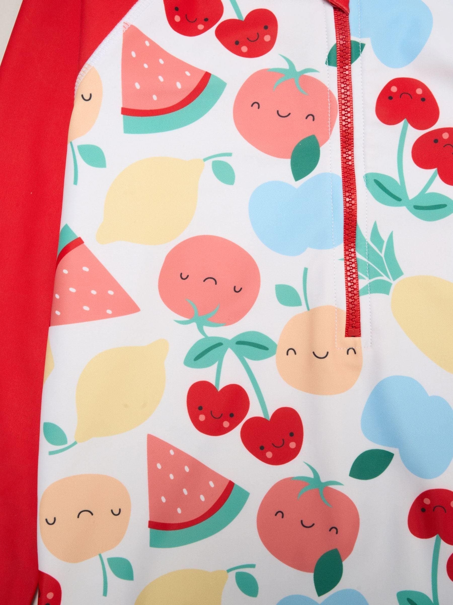 Miss Red Fruit Rash Suit With Hat image 5