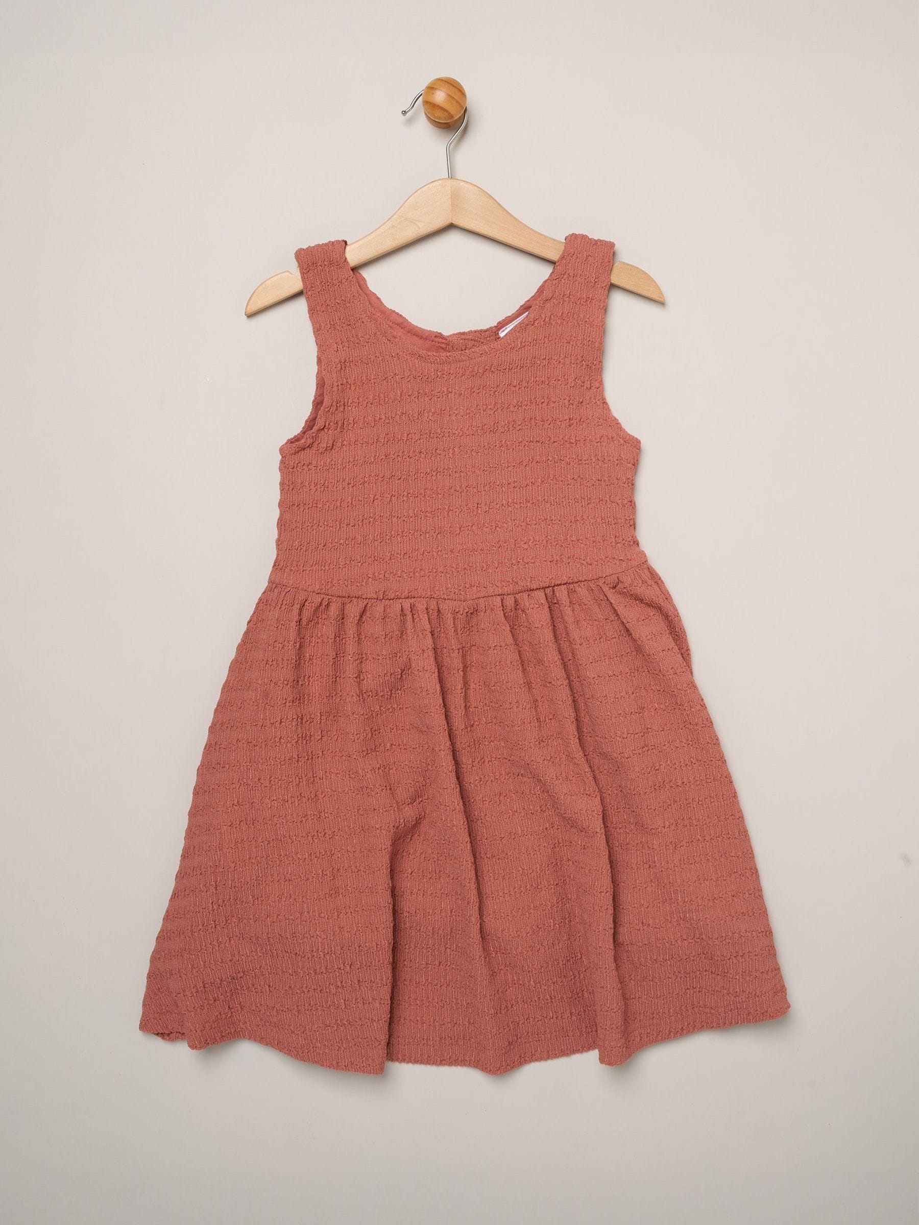 Miss Red Textured Dress And Headband Outfit Set image 3