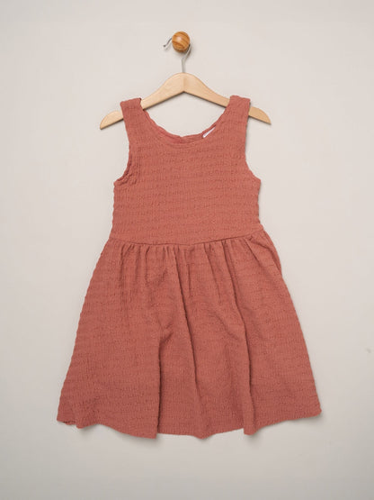 Miss Red Textured Dress And Headband Outfit Set image 3