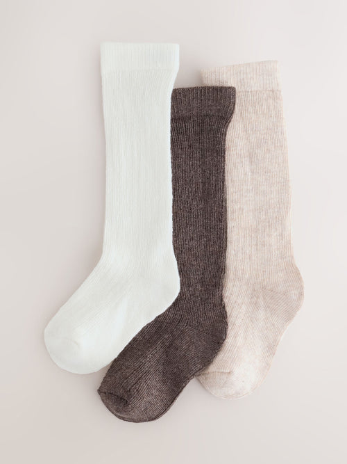 Dsiney Kidz - Neutral Knee High Baby Socks 3 Pack image 1