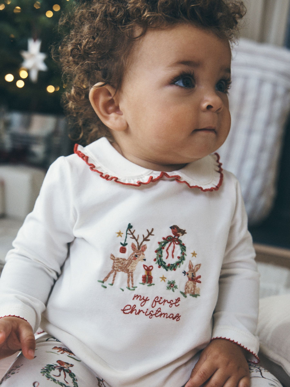 White My First Christmas Top and Leggings Baby Set (0-18mths) - image 2