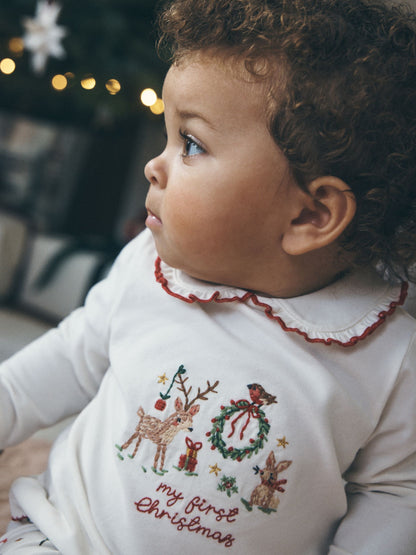White My First Christmas Top and Leggings Baby Set (0-18mths) - image 4