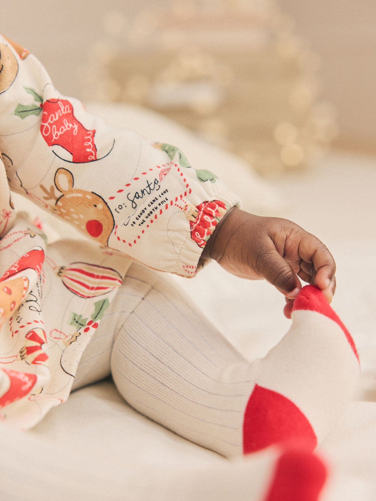 Neutral Christmas Character Baby Dress And Tights 2 Piece Set (0mths-2yrs) - image 5
