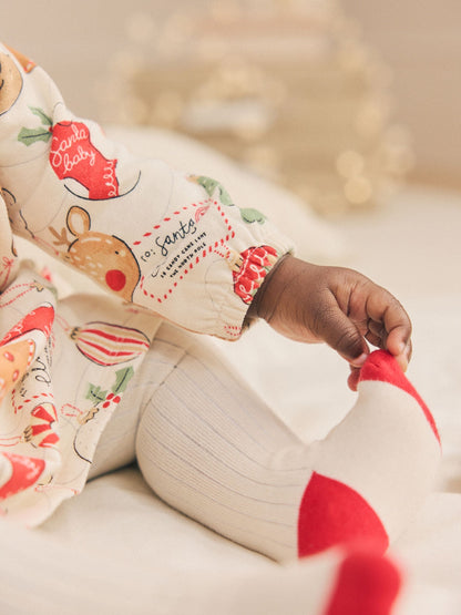 Neutral Christmas Character Baby Dress And Tights 2 Piece Set (0mths-2yrs) - image 5