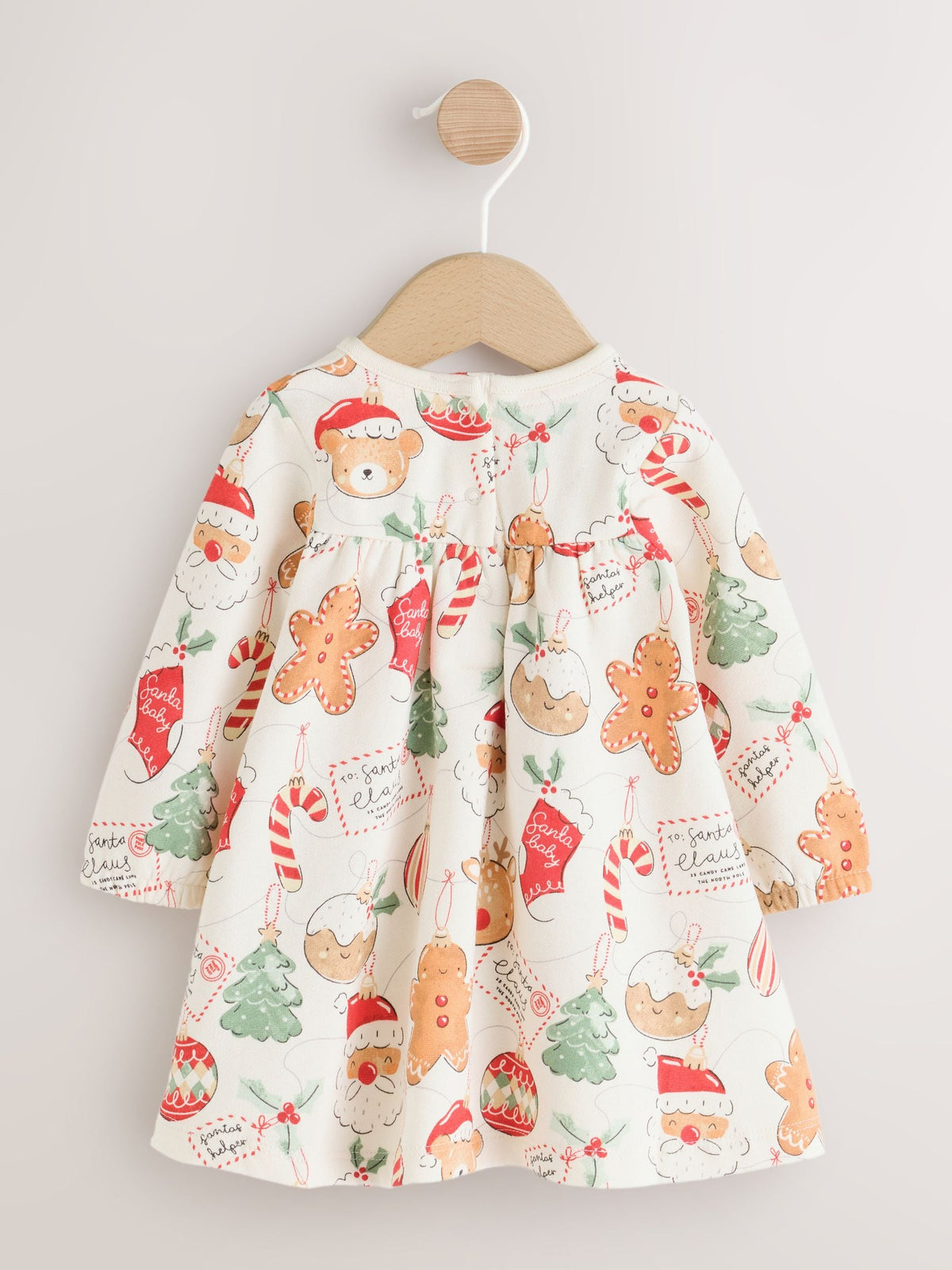 Neutral Christmas Character Baby Dress And Tights 2 Piece Set (0mths-2yrs) - image 8
