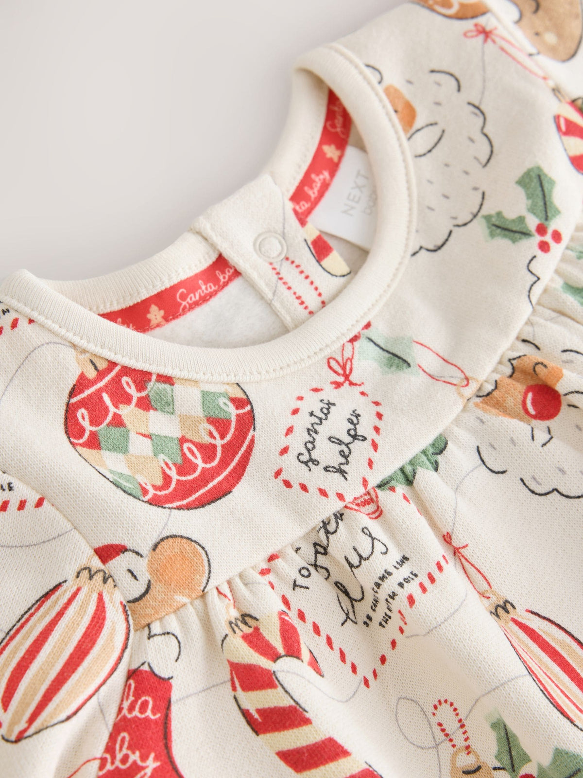 Neutral Christmas Character Baby Dress And Tights 2 Piece Set (0mths-2yrs) - image 9