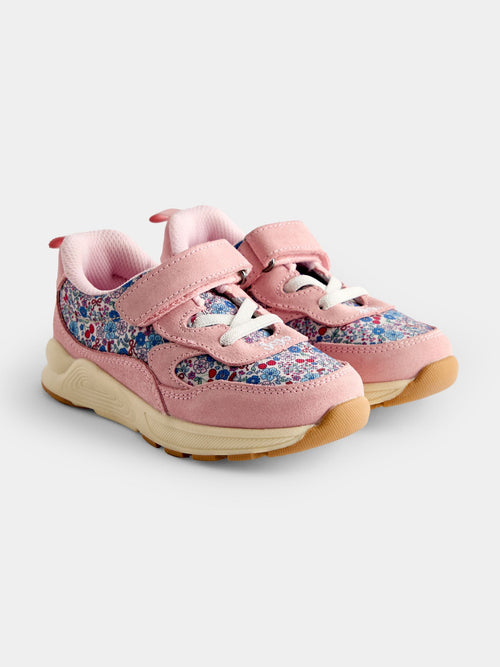 Dsiney Kidz - JoJo Maman Bébé Pink Floral Riptape Trainers image 1