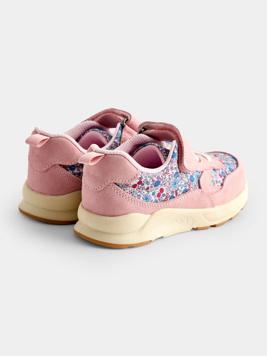 Dsiney Kidz - JoJo Maman Bébé Pink Floral Riptape Trainers image 2