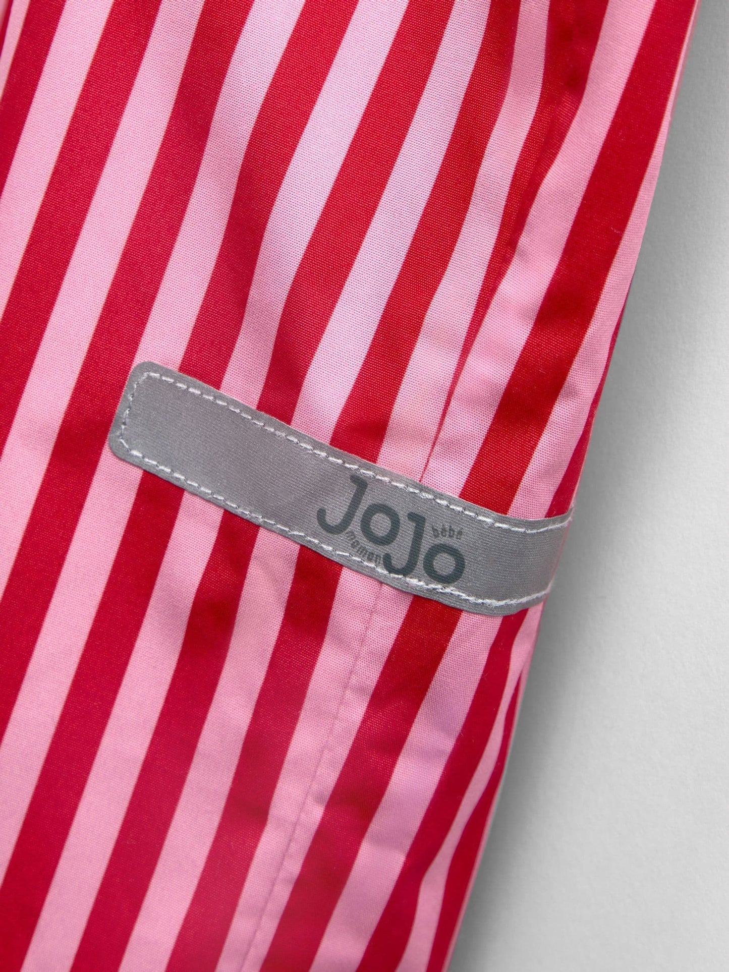 JoJo Maman Bébé Pink Stripe Waterproof Packaway Dungarees image 5