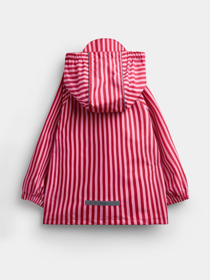 Dsiney Kidz - JoJo Maman Bébé Pink Stripe Waterproof Packaway Jacket image 3