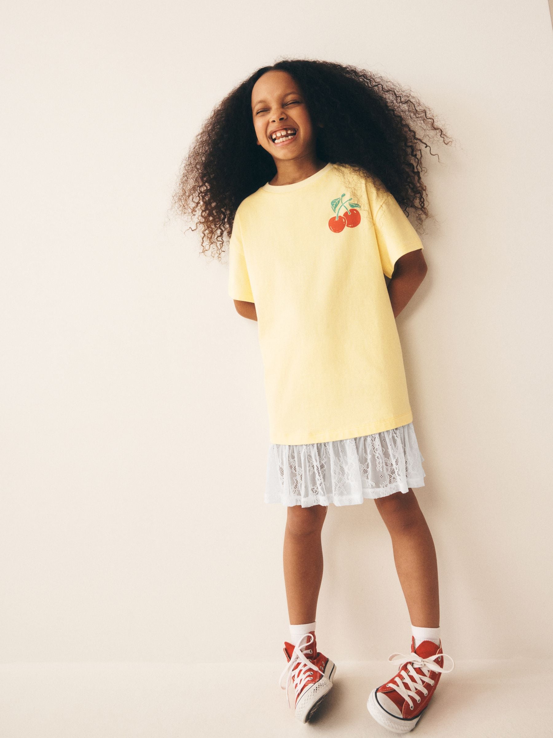 Dsiney Kidz - Bright Yellow Lace 2-In-1 T-Shirt Dress (3-16yrs) image 2