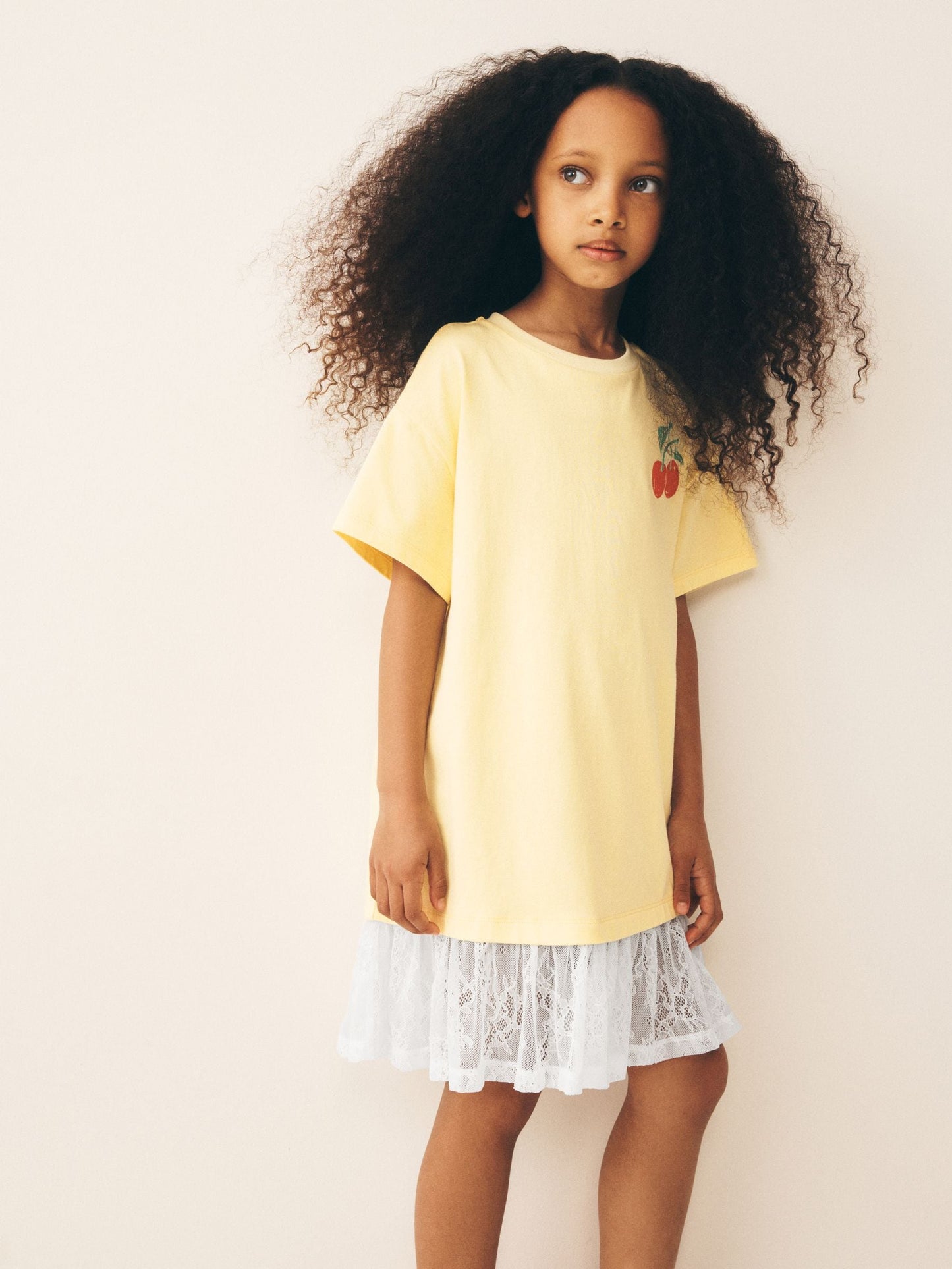 Dsiney Kidz - Bright Yellow Lace 2-In-1 T-Shirt Dress (3-16yrs) image 3