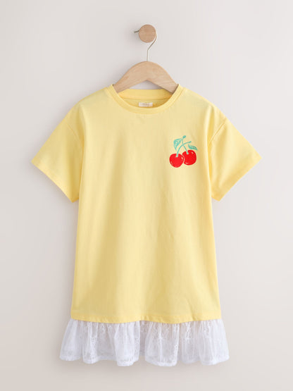 Dsiney Kidz - Bright Yellow Lace 2-In-1 T-Shirt Dress (3-16yrs) image 4