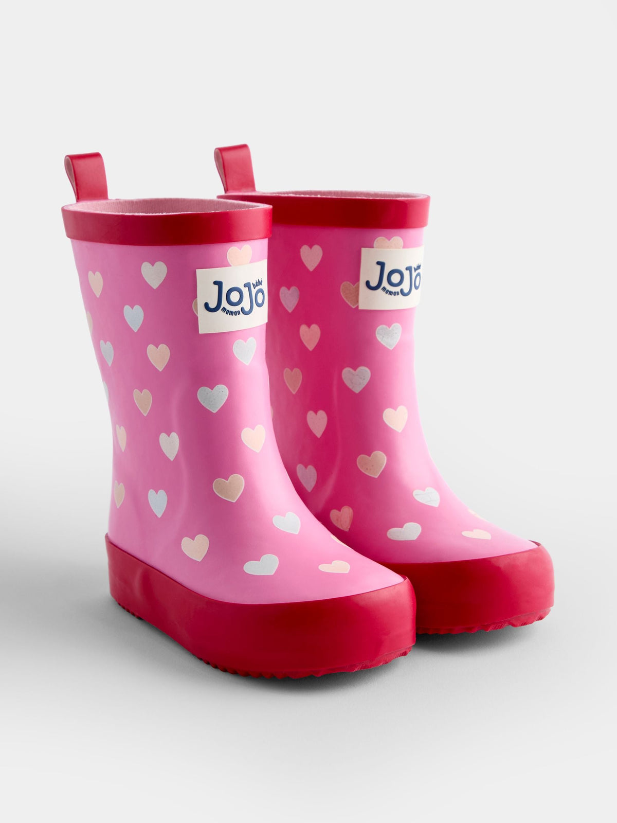 JoJo Maman Bébé Pink Heart Colour Change Wellies - image 1