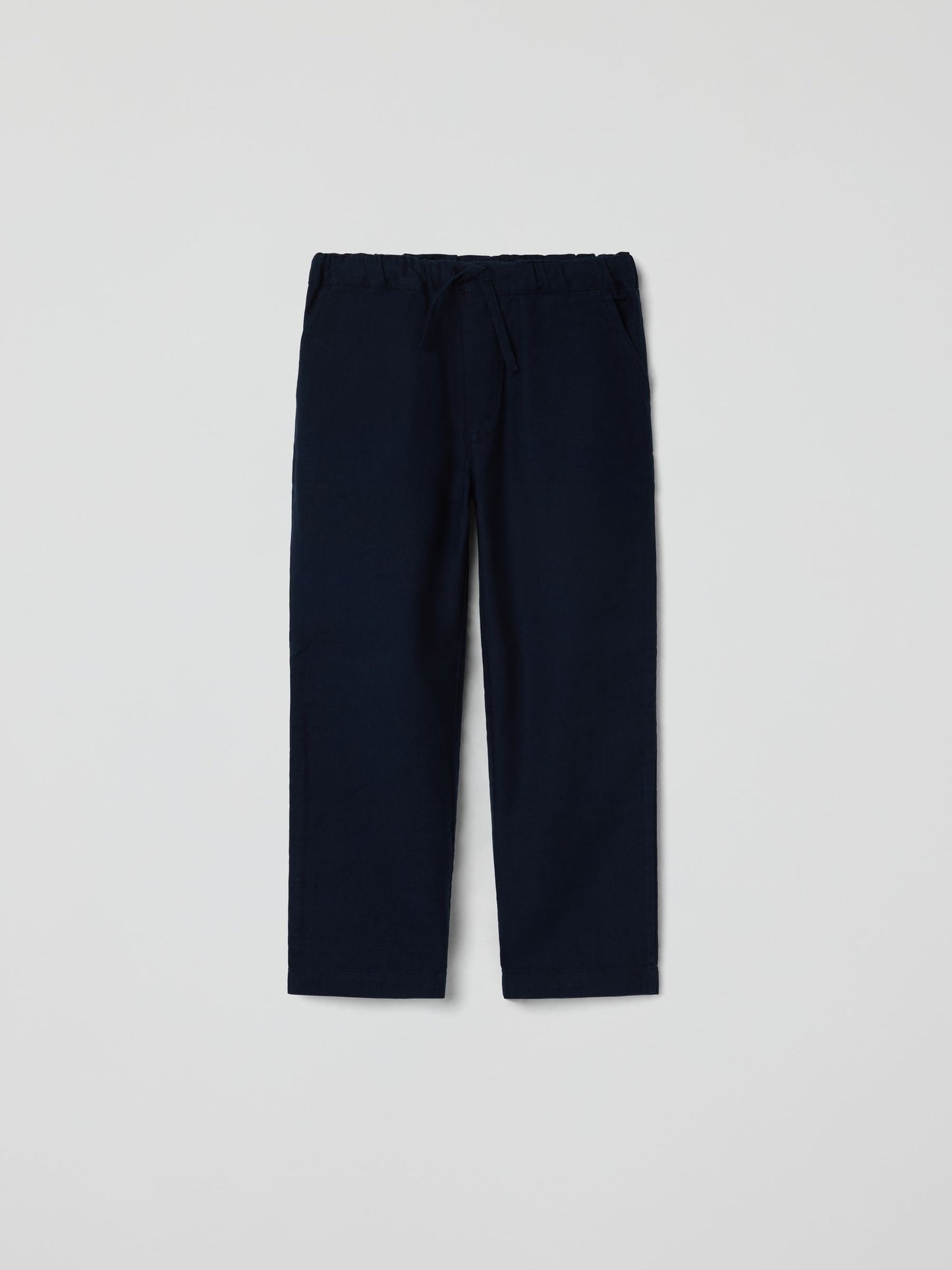 Polarn O. Pyret Blue Smart Drawstring Trousers image 1